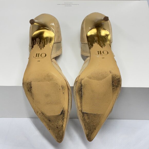 JLO JENNIFER LOPEZ Mandrea d'Orsay Pump 3.5" Stiletto Tan Women's Size 6/36.5 - Picture 3 of 9